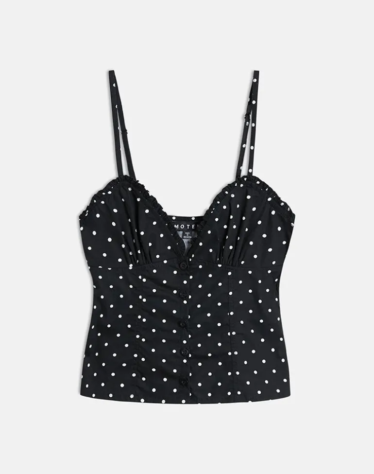 Isamu Top in Basic Polka Black