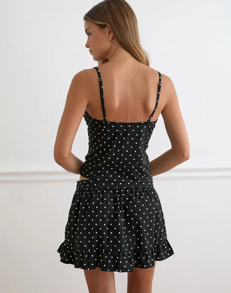 Isamu Top in Basic Polka Black