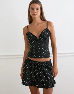 Isamu Top in Basic Polka Black
