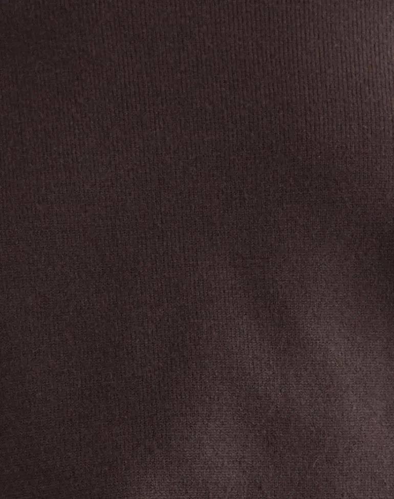 Jalira Asymmetric Jumper in Brown