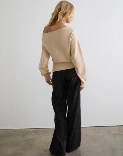 Jalira Asymmetric Jumper in Cream