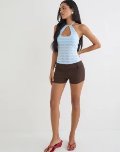 Janei Hot Pants in Tailoring Truffle