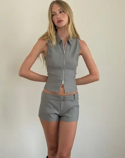 Jarli Hot Pants in Stretch Tailoring Grey