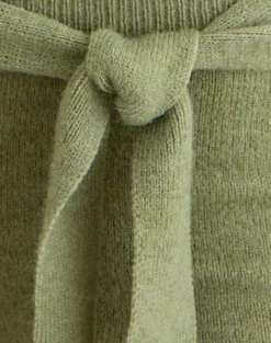 Jarona Hot Pant with Tie Belt in Knit Olive