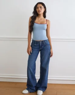 Jasila Vest Top in Blue