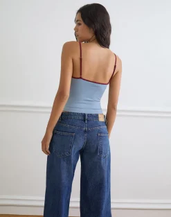 Jasila Vest Top in Blue