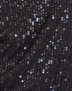 Jasilia Long Sleeve Mini Dress in Gauzy Sequin Black
