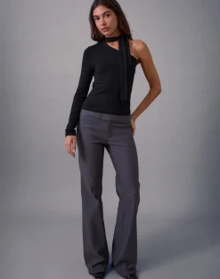 Jayahe One Sleeve Top in Rayon Jersey Black