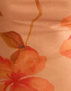 Jefita Cami Top in Watercolour Hibiscus Orange