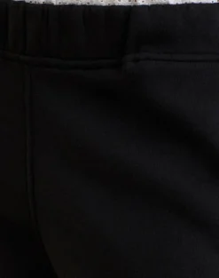 Jenita Loose Jogger in Black with White Picot Trim