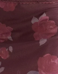 Jeor Mini Skirt in Blooming Rose Burgundy