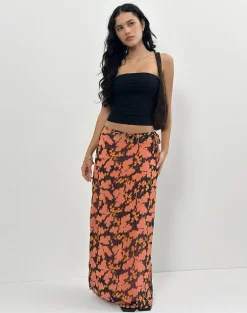Jezza Slip Maxi Skirt in Furnishing Floral