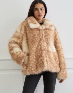 Joji Jacket in Beige Bambi Print