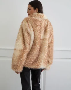 Joji Jacket in Beige Bambi Print