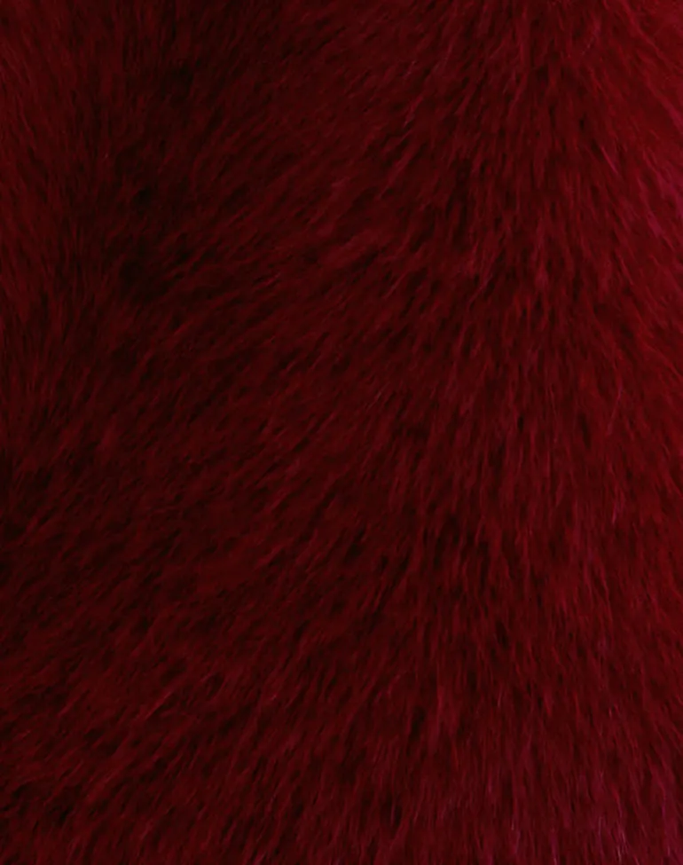 Joji Jacket in Faux Fur Cherry