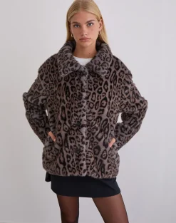 Joji Jacket in Warm Grey Leopard