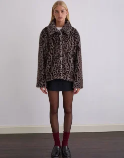 Joji Jacket in Warm Grey Leopard