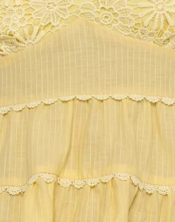 Juanita Frill Halterneck Top in Yellow