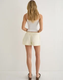 Judy Boxer Short in Broderie Lemon