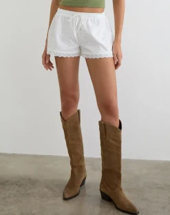Judy Boxer Short in Broderie White