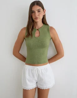 Judy Boxer Short in Broderie White