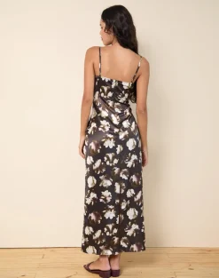 Kafka Maxi Dress in Brown Floral Print