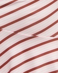 Kagari Mini Dress in Diagonal Stripe Pink