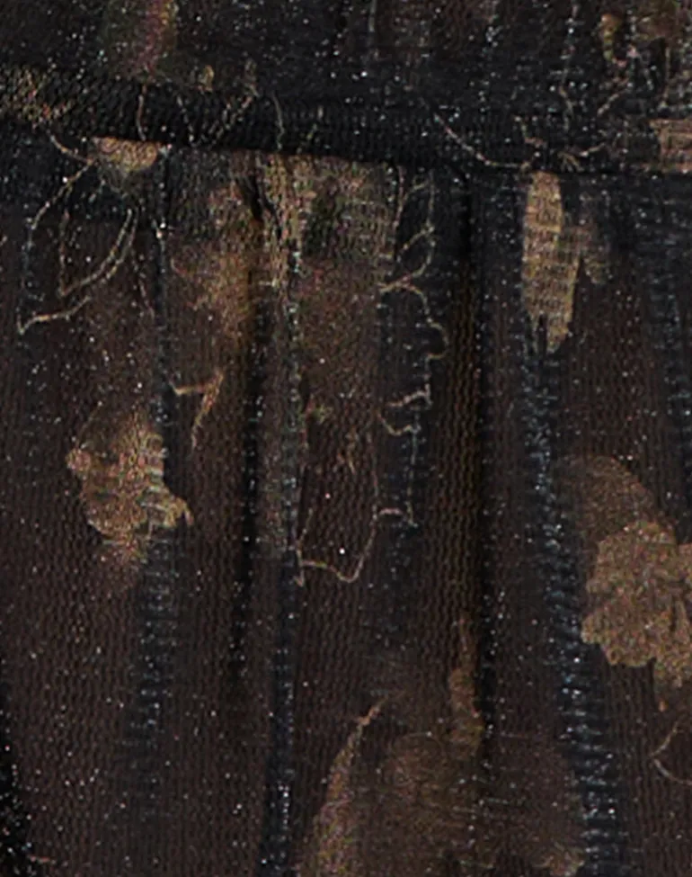 Kaito Halterneck Top in Black with Bronze Shimmer