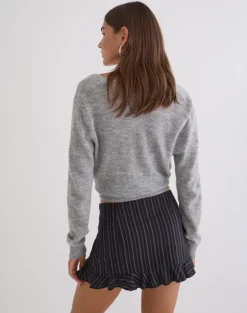 Kalika Mini Skirt in Tailoring Stripe Black
