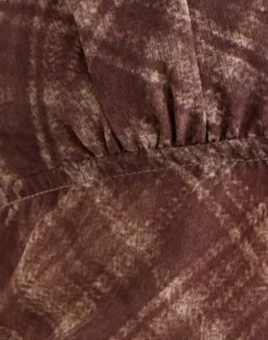 Kaluli Halterneck Top in Stone Check Brown