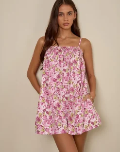 Kamalani Mini Dress in Blossom Floral Pink