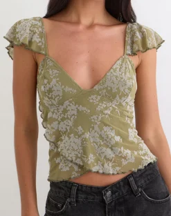 Karaji Top in Moss Petal Olive
