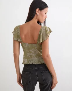Karaji Top in Moss Petal Olive