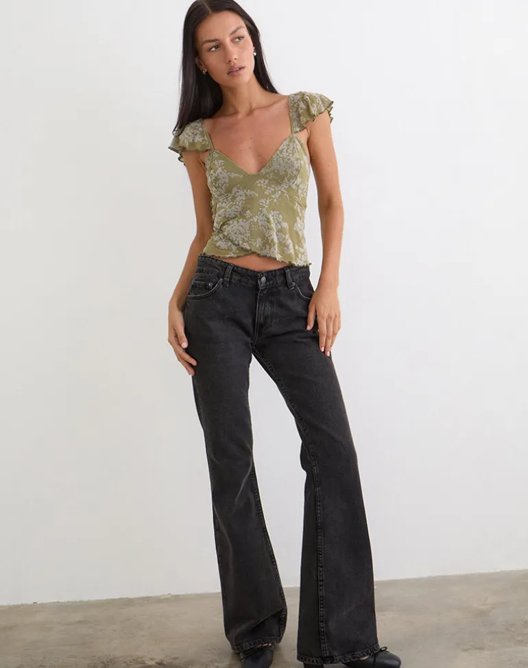 Karaji Top in Moss Petal Olive