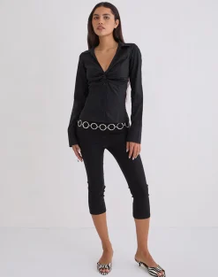 Karis Shirt in Poplin Black