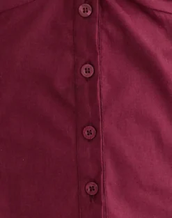 Karis Shirt in Poplin Burgundy