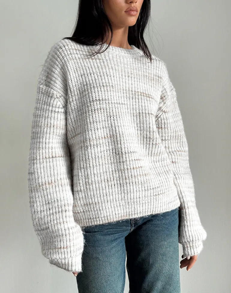 Karu Jumper in Neutral Brushed Knit