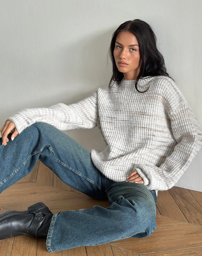 Karu Jumper in Neutral Brushed Knit