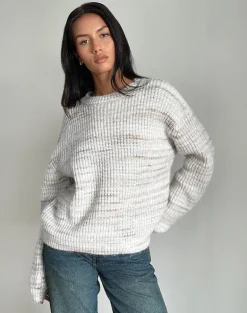 Karu Jumper in Neutral Brushed Knit