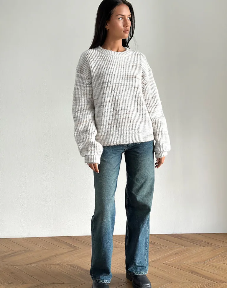 Karu Jumper in Neutral Brushed Knit
