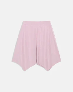 Kaulu Midi Skirt in Cupro Dusty Pink with Rhinestones