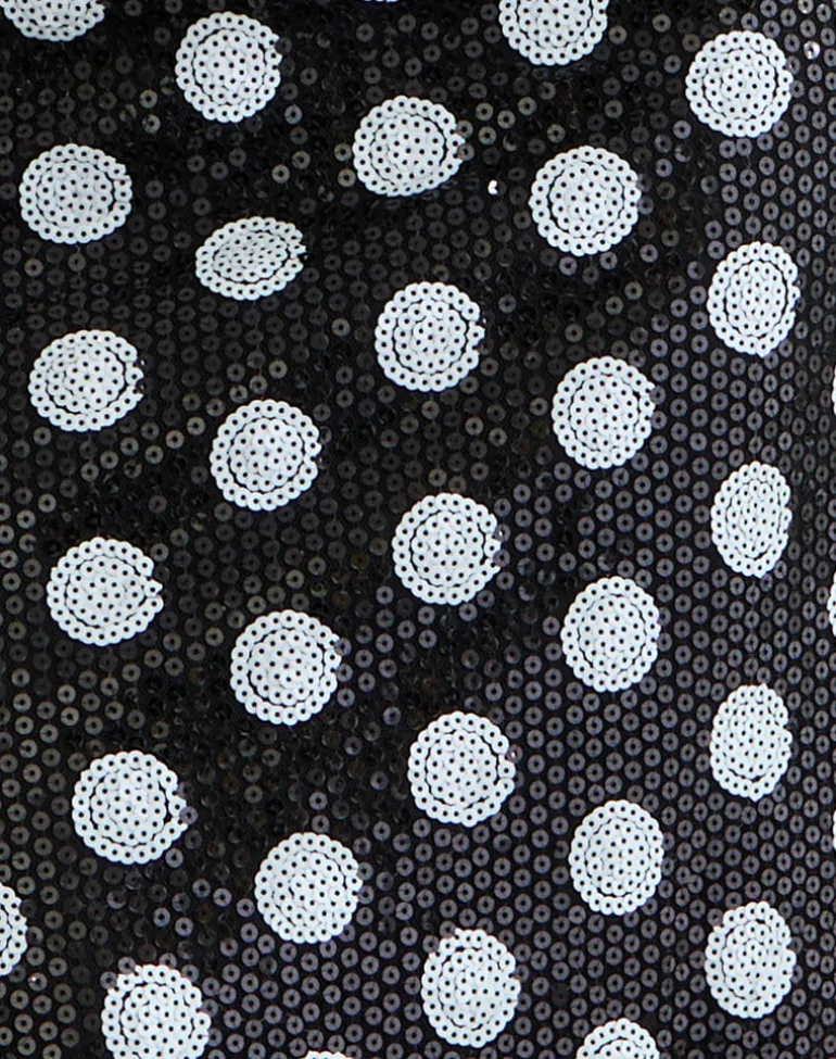 Kavivi Midi Skirt in Polka Sequin Monochrome