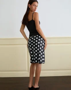 Kavivi Midi Skirt in Polka Sequin Monochrome