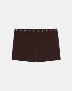 Kento Hot Pant in Bitter Chocolate with Eyelets