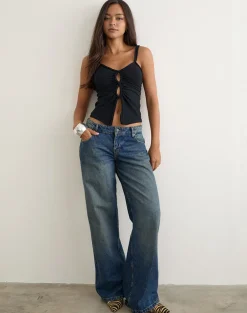 Kepangan Cutout Top in Jersey Black