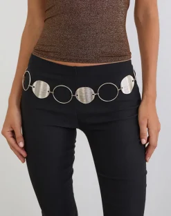 Kiana Round Belt in Silver