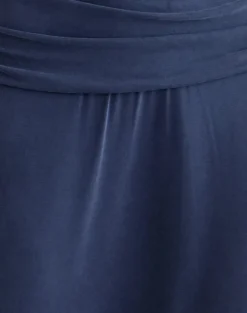 Kiku Maxi Dress in Cupro Navy
