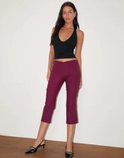 Kila Capri Trousers in Tailoring Burgundy