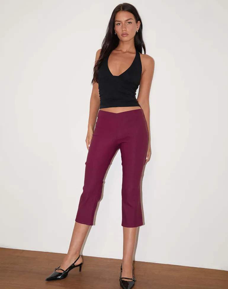 Kila Capri Trousers in Tailoring Burgundy