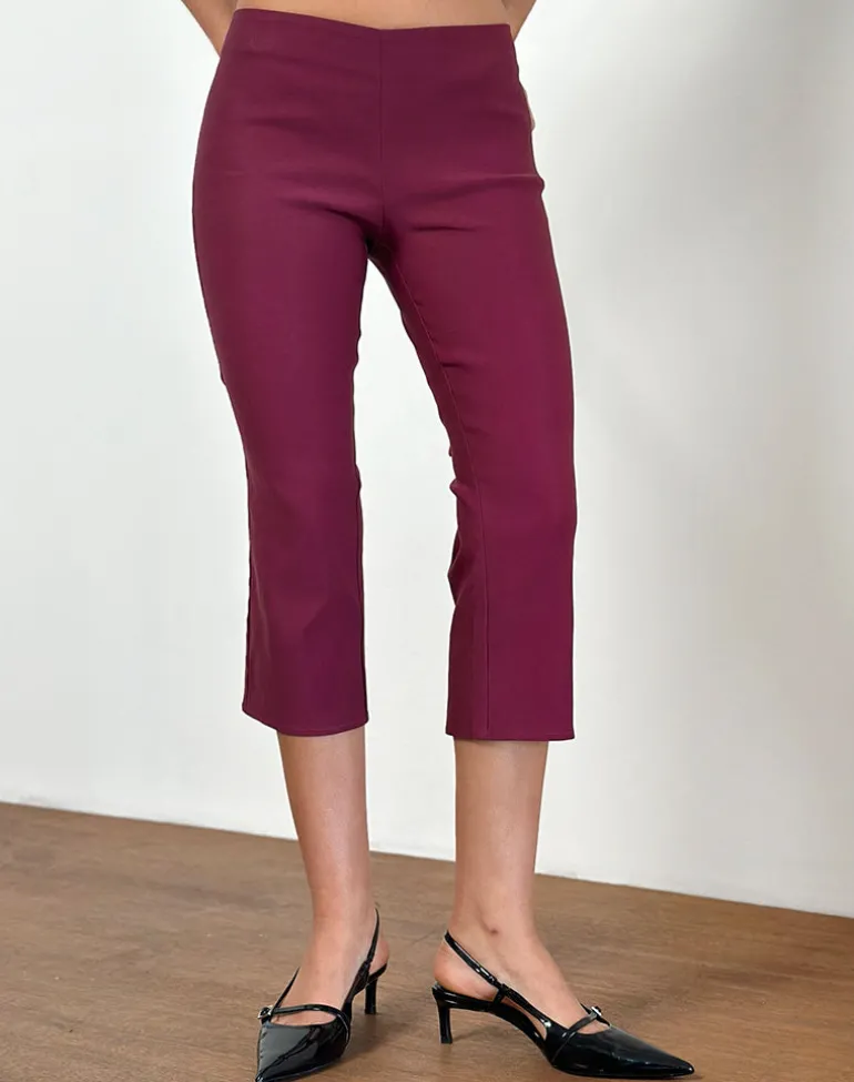 Kila Capri Trousers in Tailoring Burgundy